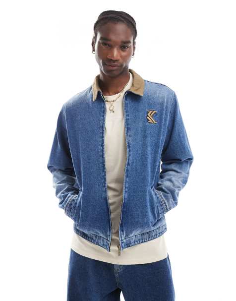 Karl Kani – Gewaschene Jeansjacke in Blau - view 1