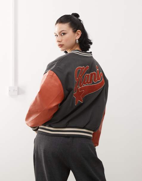 Karl Kani - Giacca stile college nera con logo e stella sul retro - view 1
