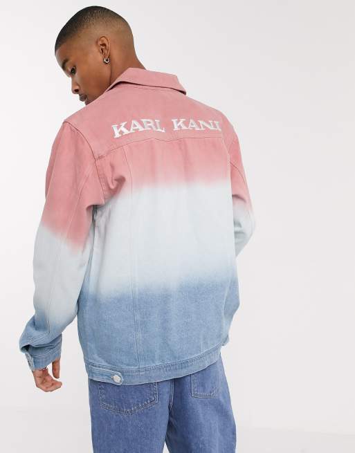 Karl Kani Gradient Denim Shirt Jacket Blue/Pink/White