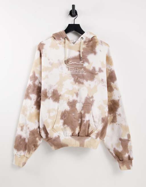 Karl Kani Jeans signature tie dye hoodie in brown