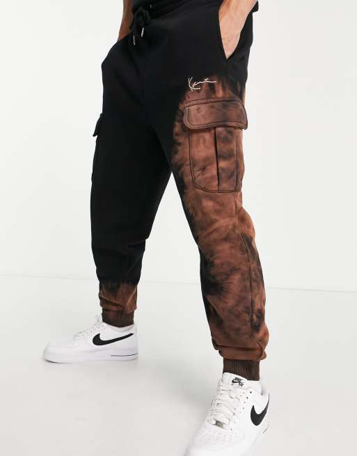 Karl Kani - Jogger cargo décoloré avec signature