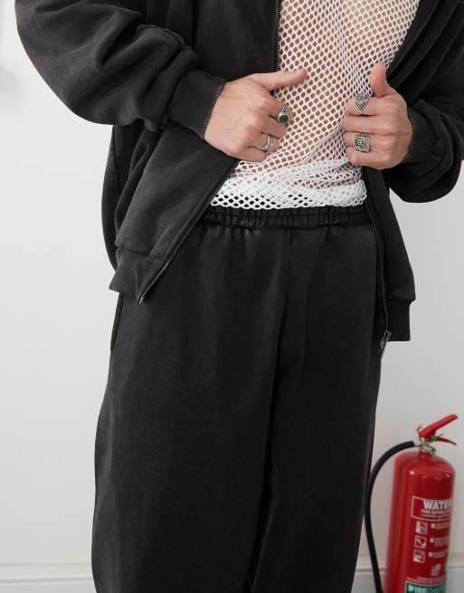 Karl Kani - Joggers neri con scritta in coordinato, 4 di 5