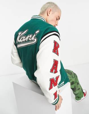 Karl Kani – OG College – College-Jacke in Grün | ASOS