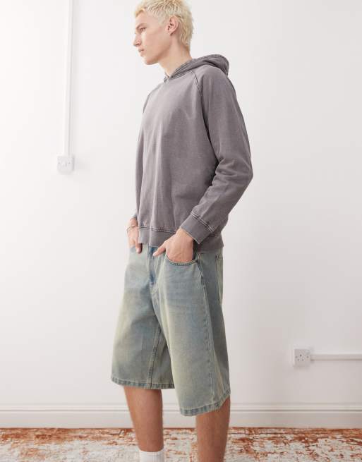 Karl Kani OG denim baggy jorts in bleached blue wash, 3 of 5