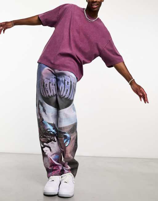 Karl Kani OG loose fit jeans with all over print