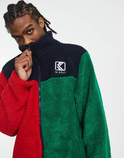 Karl Kani - OG - Sherpa jas met kleurvlakken in multi, 4 van 4