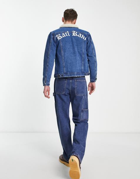 Karl Kani - Old English - Denim jack in blauw - view 1