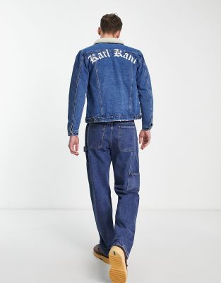 KARL KANI Legging in gebreide look in blauw online kopen