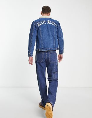 Karl Kani Karl Kani old english denim jacket in blue