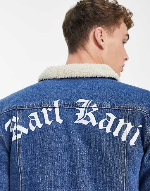 Karl Kani – Old English – Jeansjacke in Blau ASOS