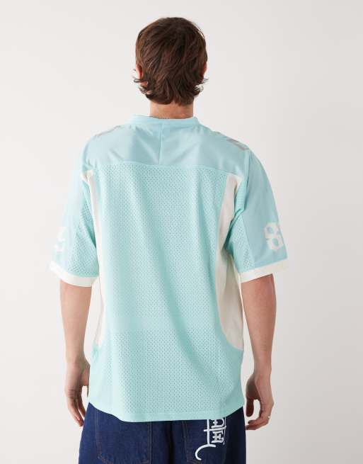 Karl Kani – Oversize-Trikot in Hellblau im Colourblock-Design, 3 von 5