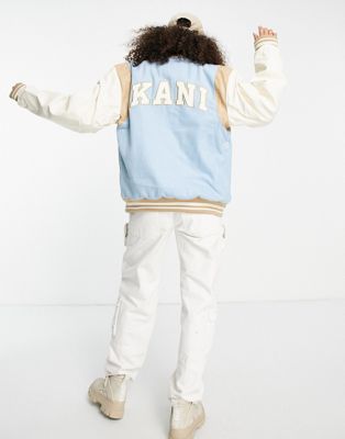 Karl Kani oversized retro varsity jacket with back logo