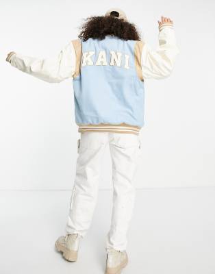 Karl Kani oversized retro varsity jacket with back logo