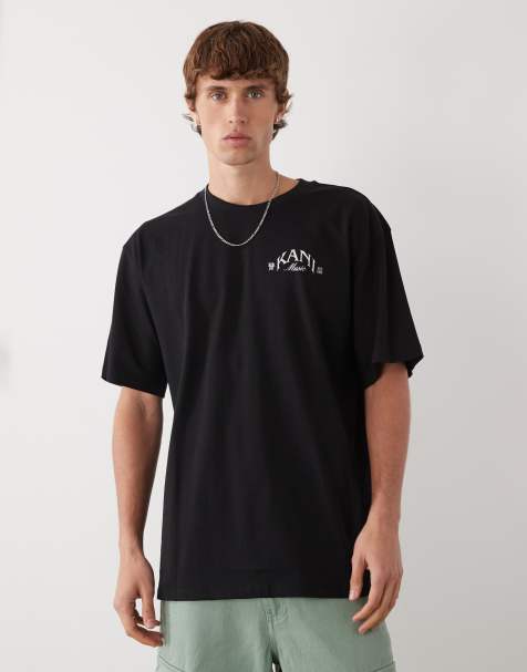 Karl Kani oversized t-shirt in black with chest and back palm print - view 1