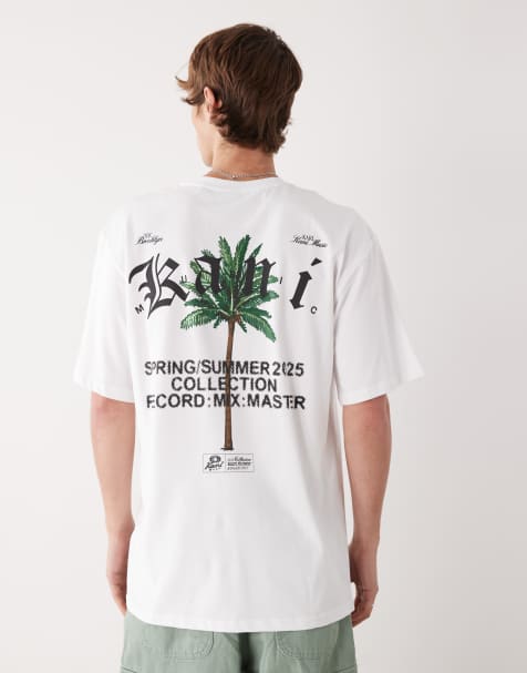 Karl Kani oversized t-shirt in white with chest and back palm print - view 1