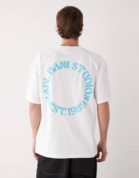 Karl Kani oversized t-shirt in white with chest and back studios print - view 1