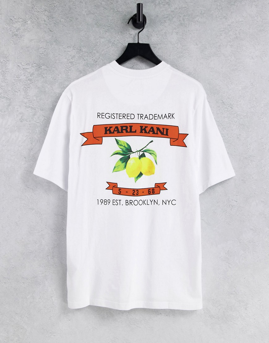 Karl Kani oversized t-shirt with retro fruit logo-White