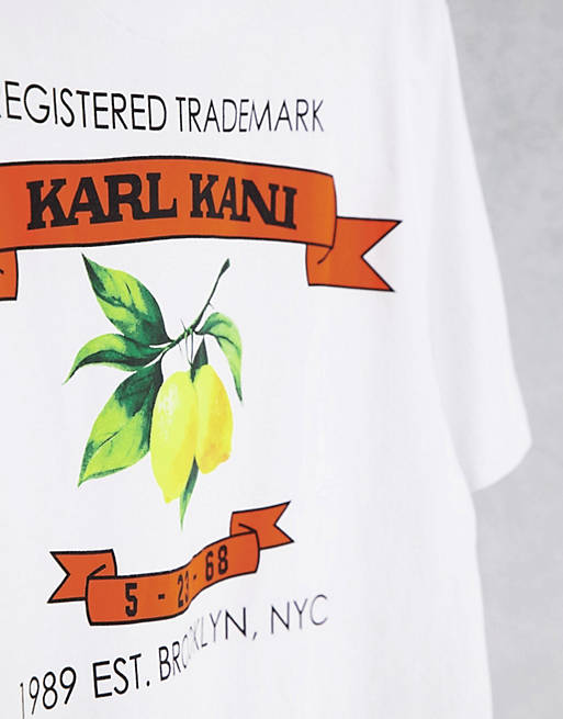 Consumeren Oogverblindend nauwelijks Karl Kani oversized t-shirt with retro fruit logo | ASOS