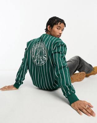 Karl Kani pinstripe sweatshirt in green