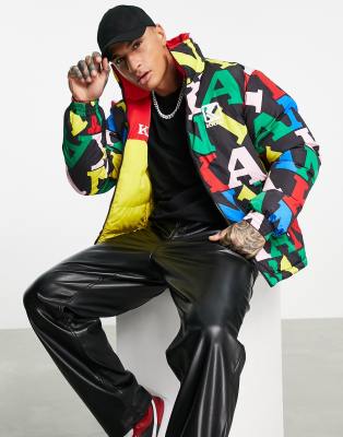 Karl Kani - Piumino double-face rétro multicolore