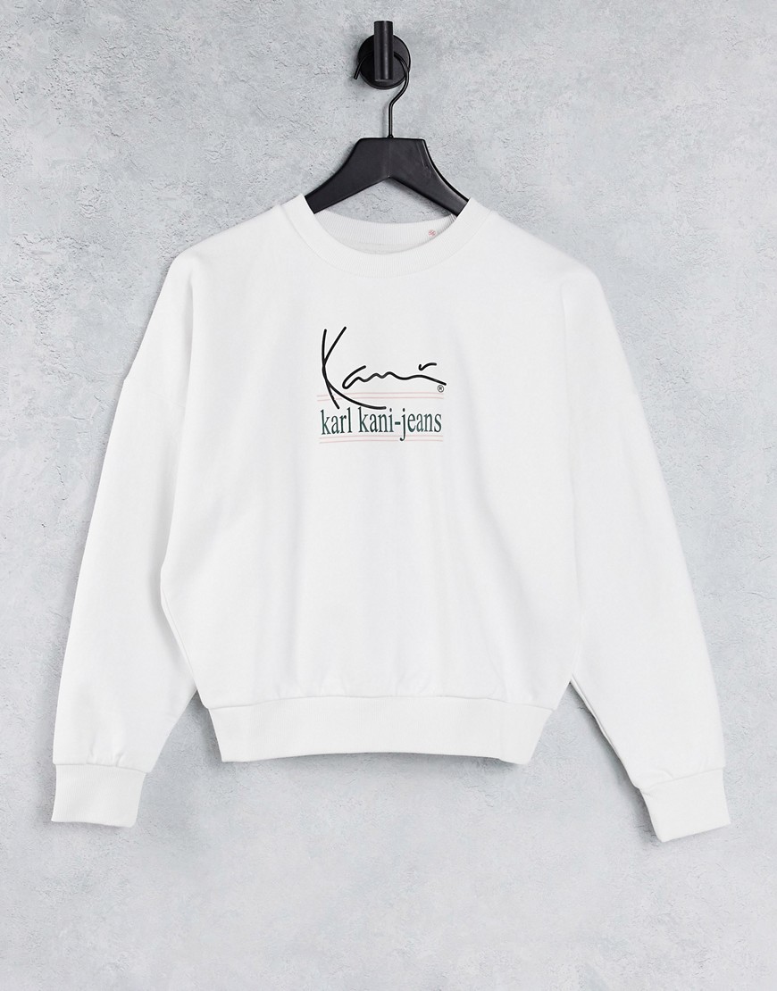 Karl Kani relaxed sweatshirt with retro logo-White