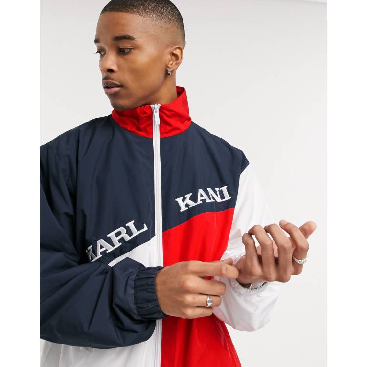 Karl Kani Retro Block track jacket in navy