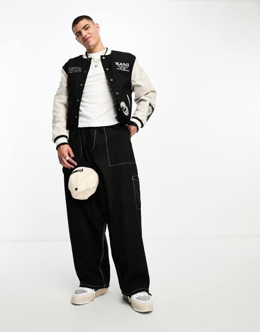 Off White Black Varsity Jacket