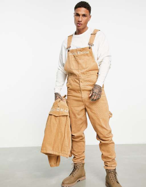 Karl Kani retro cord overalls in sand