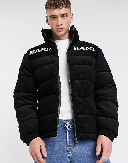 Karl Kani Retro puffer jacket in black |