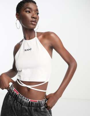 Karl Kani Karl Kani retro laced top in white