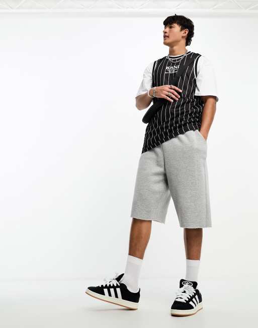 Karl Kani retro pinstripe vest in black and white