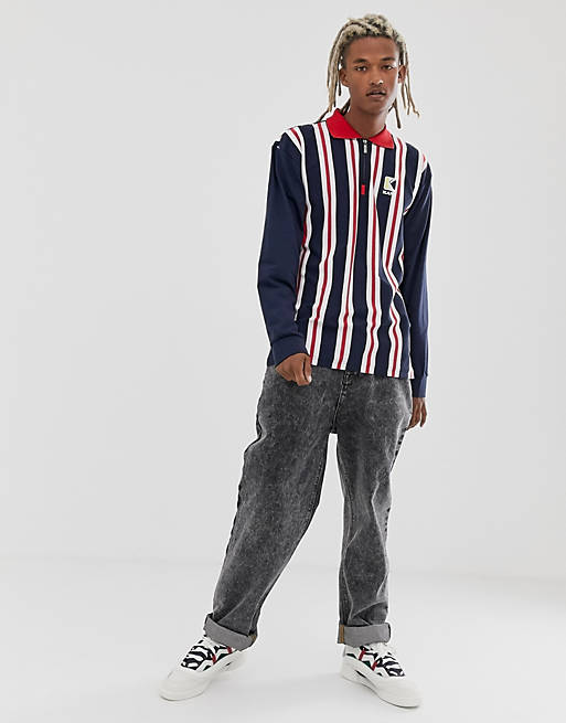 Karl Kani Retro Rugby shirt in navy and red | ASOS