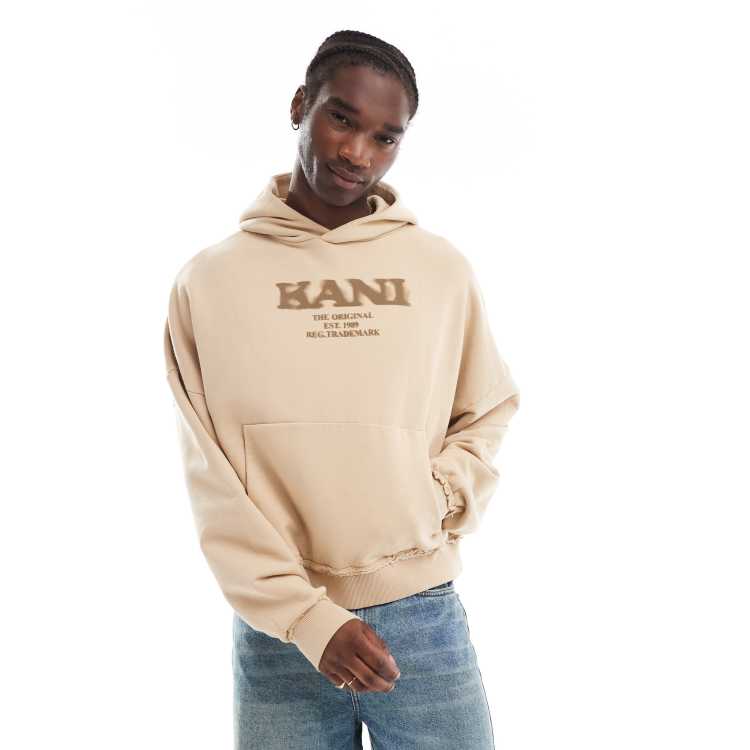 Dark beige hoodie hotsell