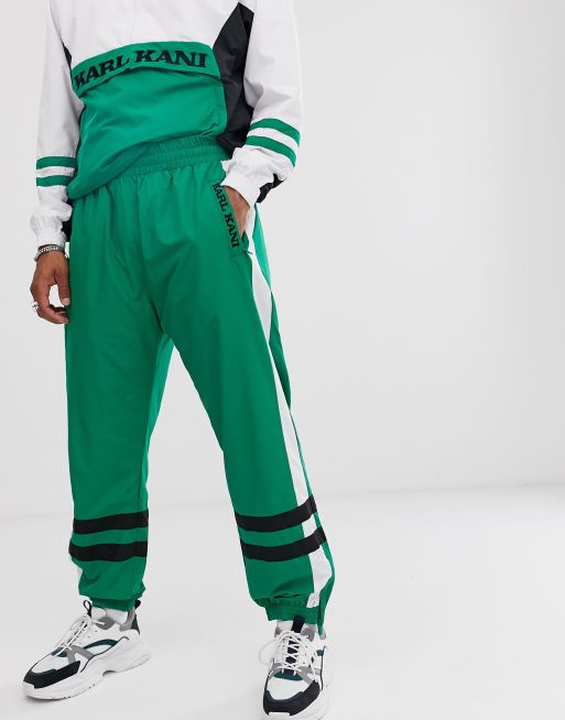 Karl Kani Retro tracksuit in green white ASOS