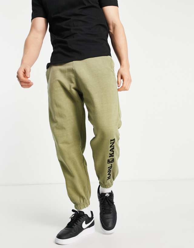 Karl Kani retro washed sweatpants in green