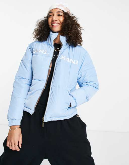 Reversible Puffer Jacket in Light Blue