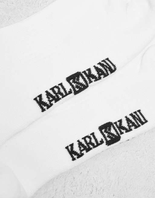 Karl Kani - Set van 3 paar sokken met signature in wit, 3 van 4