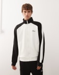 [Karl Kani] Karl Kani sidestripe track jacket in white and black (part of a set) Chest 44-47 BLACK