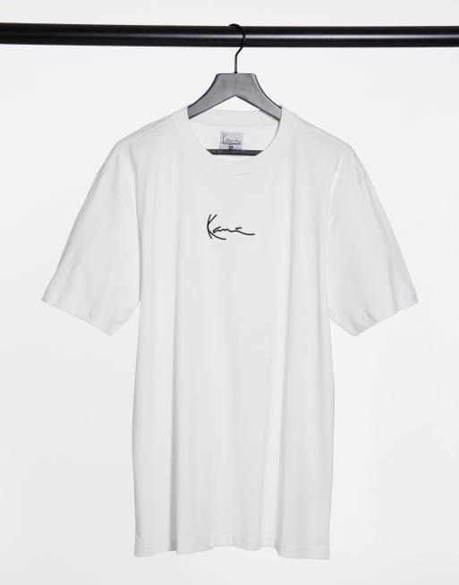 Karl Kani – Signature – Biały T-shirt z małym logo