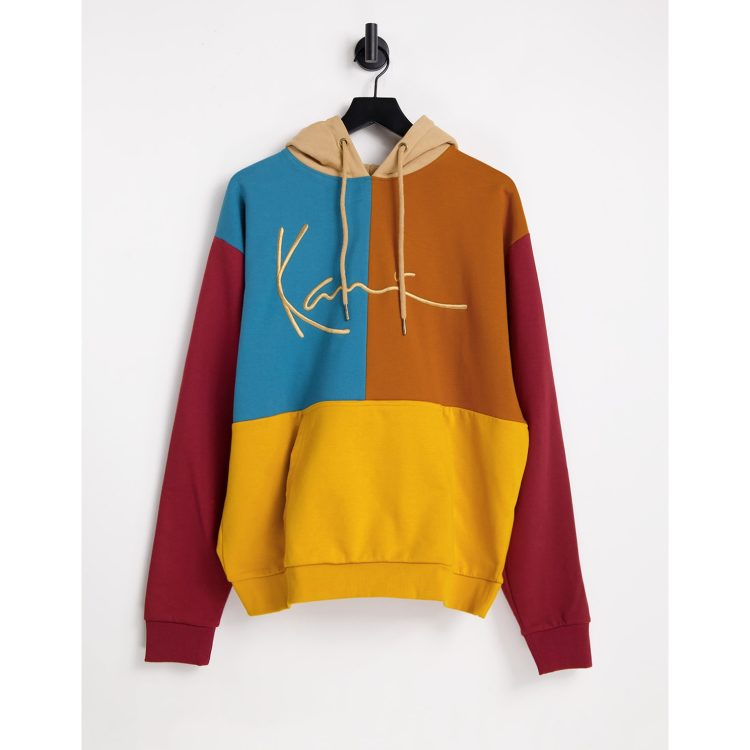 Karl Kani signature block hoodie in multi ASOS