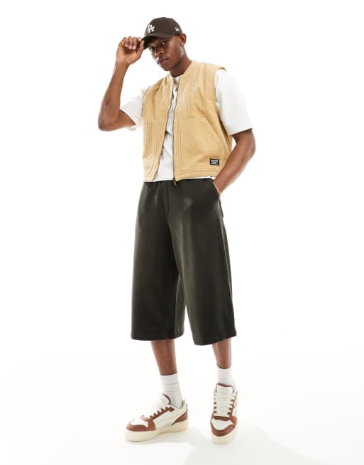 Karl Kani - Signature - Bodywarmer van corduroy met rits in geel