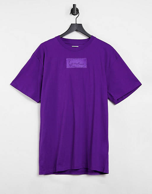 Karl Kani signature box logo t-shirt in purple | ASOS