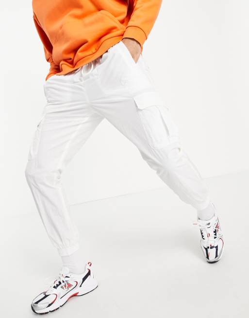 Karl Kani signature co-ord track pants in off white