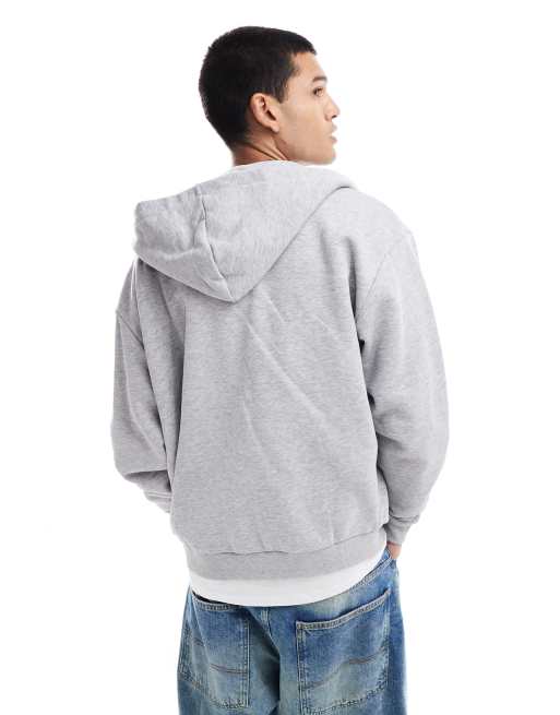 Karl Kani signature essential zip up hoodie in ash grey part of a set