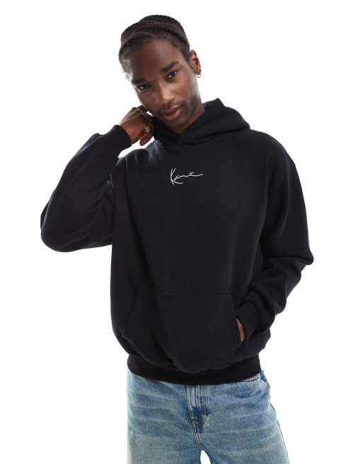 Karl Kani signature essentials logo hoodie in black