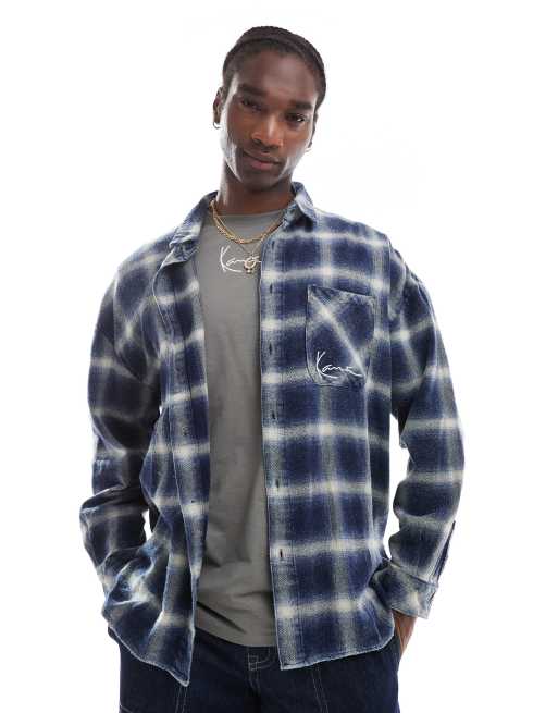 Karl Kani - Signature - Geruit distressed overshirt in multi
