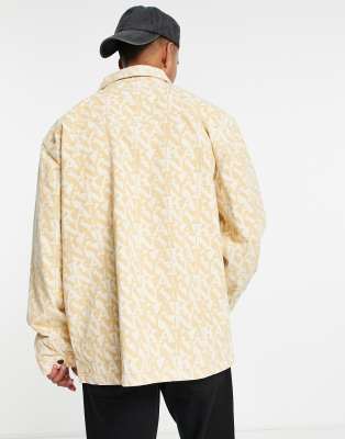Signature - Giacca color sabbia con stampa del logo in coordinato-Marrone - Karl Kani Camicia donna  - immagine2