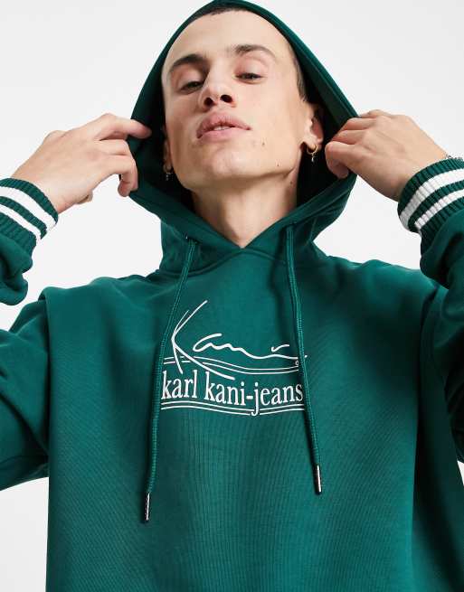 Karl Kani signature hoodie in green