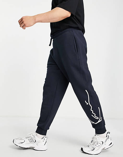 Tracksuits Karl Kani signature jersey joggers in navy 