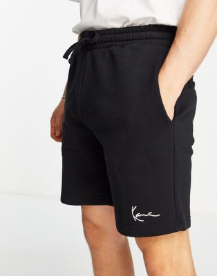 Karl Kani signature jersey shorts in black